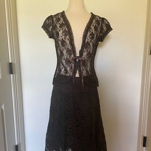 2 piece lace dress, size 2 skirt